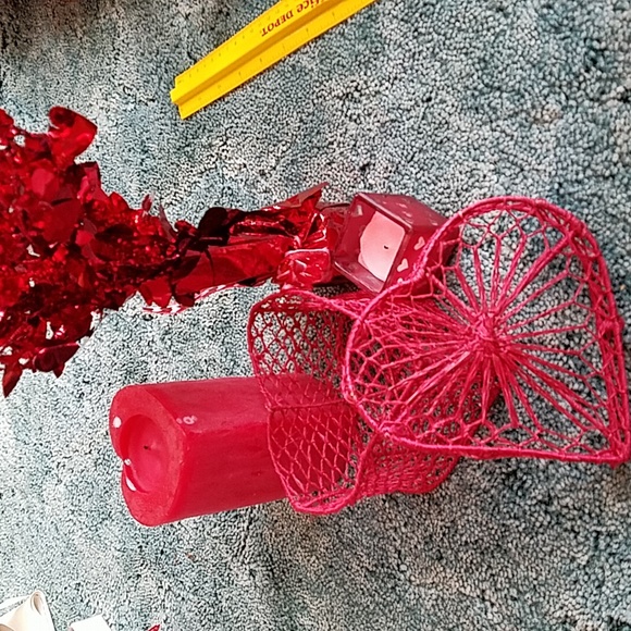 Other - Jute Heart and tall candle Bundle